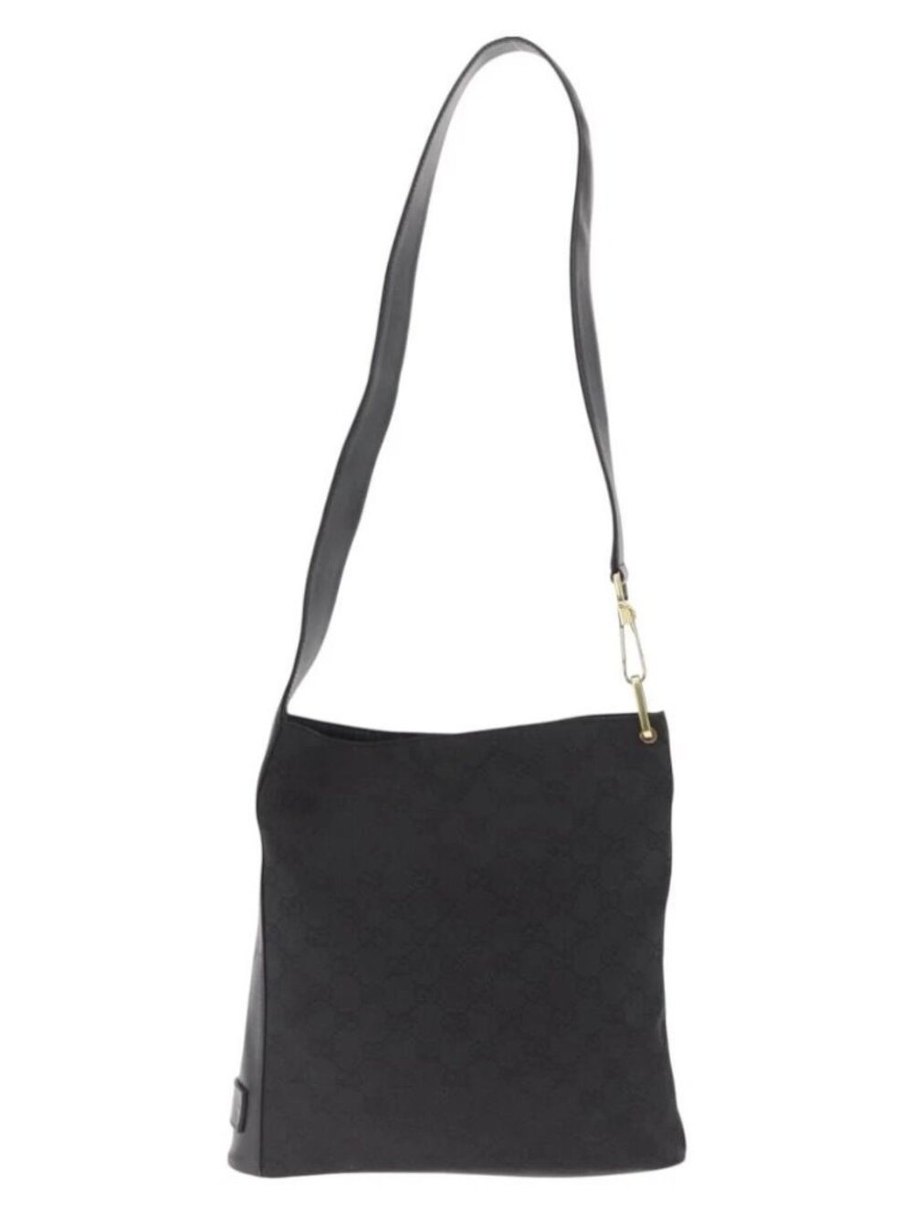 GUCCI GG Canvas Shoulder Bag Black Gold 91761 Auth 160003 - Picture 3 of 16